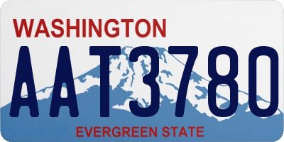 WA license plate AAT3780