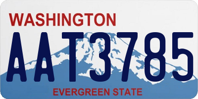 WA license plate AAT3785