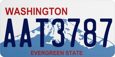 WA license plate AAT3787