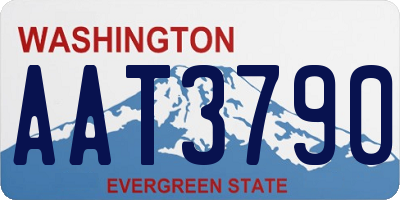 WA license plate AAT3790