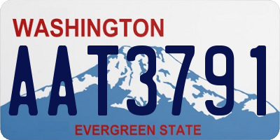 WA license plate AAT3791