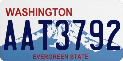 WA license plate AAT3792