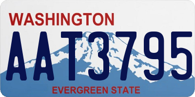WA license plate AAT3795