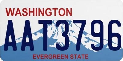 WA license plate AAT3796