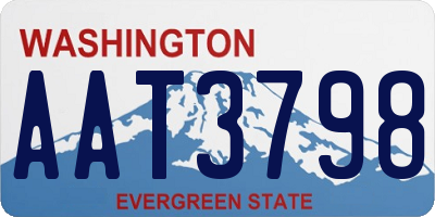 WA license plate AAT3798