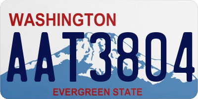 WA license plate AAT3804