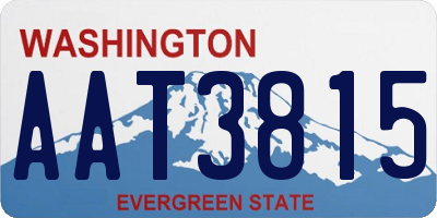 WA license plate AAT3815