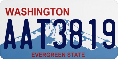 WA license plate AAT3819