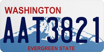 WA license plate AAT3821