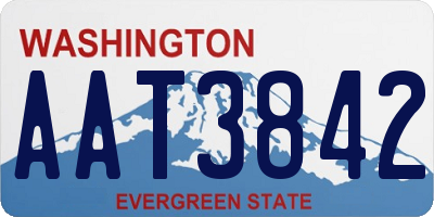 WA license plate AAT3842
