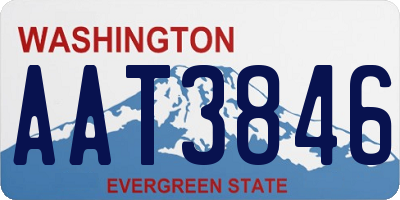 WA license plate AAT3846