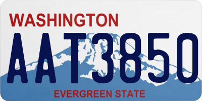 WA license plate AAT3850