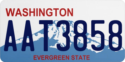 WA license plate AAT3858