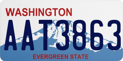 WA license plate AAT3863