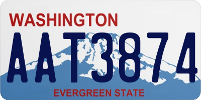 WA license plate AAT3874