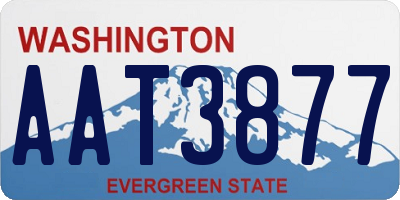 WA license plate AAT3877