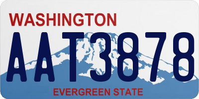 WA license plate AAT3878