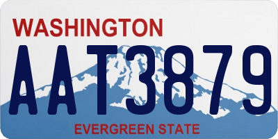 WA license plate AAT3879
