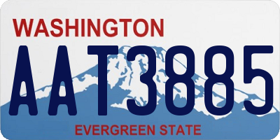 WA license plate AAT3885