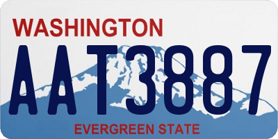 WA license plate AAT3887