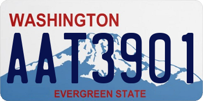 WA license plate AAT3901