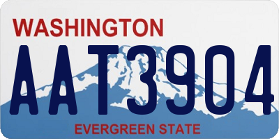 WA license plate AAT3904
