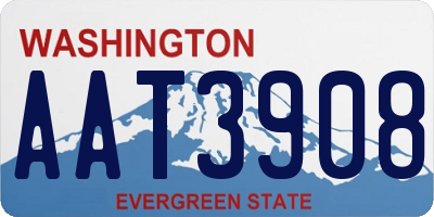 WA license plate AAT3908