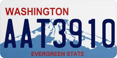 WA license plate AAT3910
