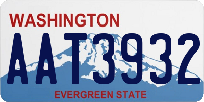 WA license plate AAT3932