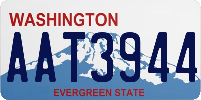 WA license plate AAT3944
