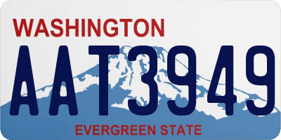 WA license plate AAT3949