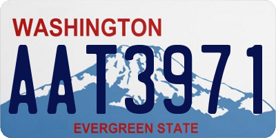 WA license plate AAT3971