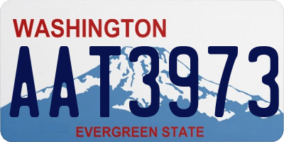 WA license plate AAT3973