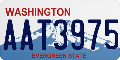 WA license plate AAT3975