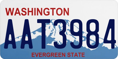 WA license plate AAT3984