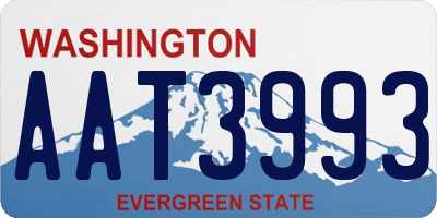 WA license plate AAT3993