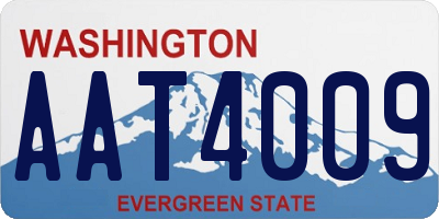 WA license plate AAT4009