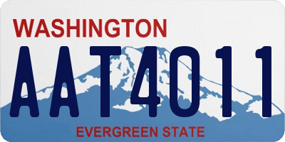 WA license plate AAT4011