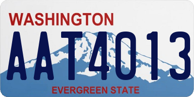 WA license plate AAT4013