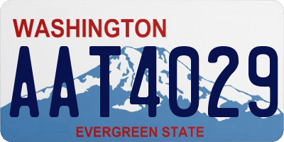 WA license plate AAT4029