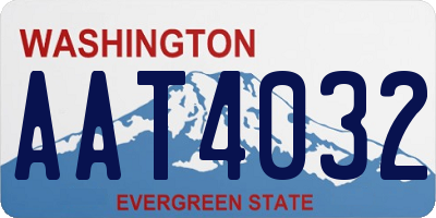 WA license plate AAT4032