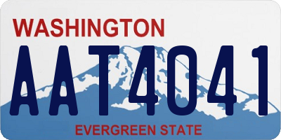 WA license plate AAT4041
