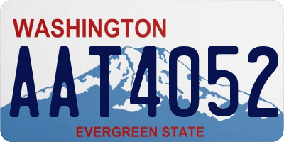 WA license plate AAT4052