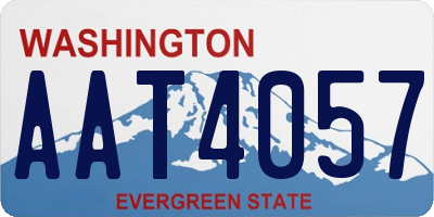 WA license plate AAT4057