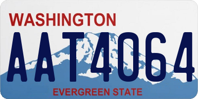 WA license plate AAT4064