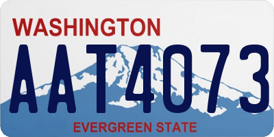 WA license plate AAT4073