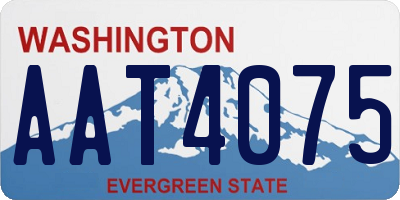 WA license plate AAT4075