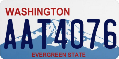 WA license plate AAT4076