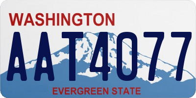 WA license plate AAT4077