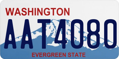 WA license plate AAT4080